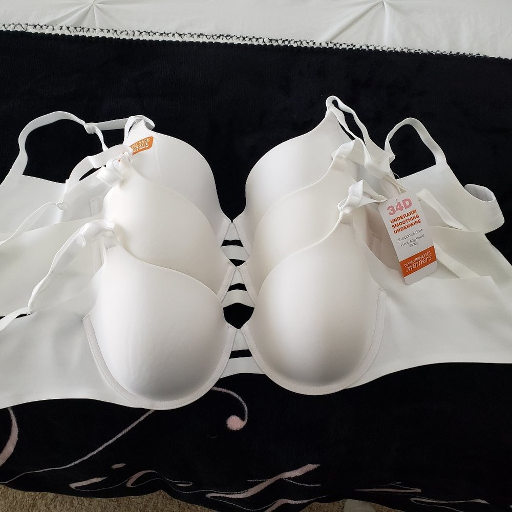 Warner White Bra's 34D